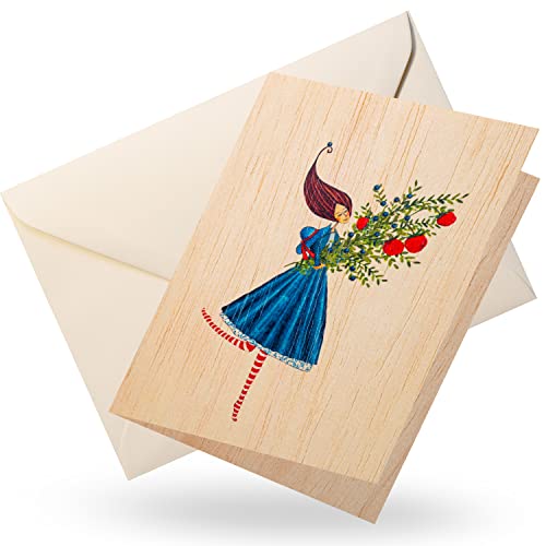 Cozywood Geburtstagskarte aus Holz, Holzkarte hochwertig, Glückwunschkarte Geburtstag, Dankeskarte, hölzerne Klappkarte mit Umschlag, Muttertagskarte, Genesungskarten, Geburtstagsblumen Cozywood Geburtstagskarte aus Holz, Holzkarte hochwertig, Glückwunschkarte Geburtstag, Dankeskarte, hölzerne Klappkarte mit Umschlag, Muttertagskarte, Genesungskarten, Geburtstagsblumen von Cozywood
