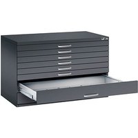 CP 7100 Planschrank schwarzgrau mit 8 Schubladen 110,0 x 76,5 x 76,0 cm von Cp
