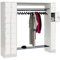 CP Garderobe mit Schließfächern Serie 8070 lichtgrau 80730-00 S10003, 15 Schließfächer 210,0 x 48,0 x 195,0 cm von Cp