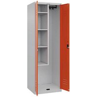 CP Putzmittelschrank Classic Plus 080100-00 S10000 lichtgrau, reinorange 60,0 x 50,0 x 185,0 cm, aufgebaut von Cp