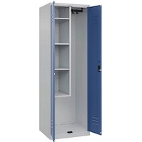 CP Putzmittelschrank Classic Plus 080100-00 S10005 fernblau, lichtgrau 60,0 x 50,0 x 185,0 cm, aufgebaut von Cp