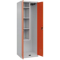 CP Putzmittelschrank Classic Plus 080100-00 S10013 lichtgrau, reinorange 60,0 x 50,0 x 185,0 cm, aufgebaut von Cp