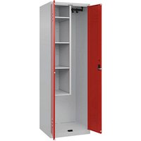 CP Putzmittelschrank Classic Plus 080100-00 S10015 verkehrsrot, lichtgrau 60,0 x 50,0 x 185,0 cm, aufgebaut von Cp