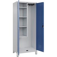 CP Putzmittelschrank Classic Plus 080110-02 S10005 fernblau, lichtgrau 80,0 x 50,0 x 195,0 cm, aufgebaut von Cp