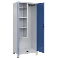 CP Putzmittelschrank Classic Plus 080110-02 S10019 fernblau, lichtgrau 80,0 x 50,0 x 195,0 cm, aufgebaut von Cp