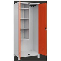 CP Putzmittelschrank Classic Plus 080110-02 S10037 lichtgrau, reinorange 80,0 x 50,0 x 195,0 cm, aufgebaut von Cp