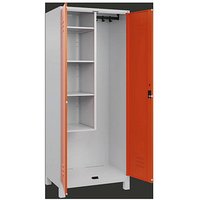 CP Putzmittelschrank Classic Plus 080110-02 S10037 lichtgrau, reinorange 80,0 x 50,0 x 195,0 cm, aufgebaut von Cp