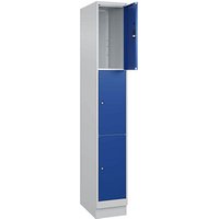 CP Schließfachschrank Classic PLUS enzianblau, lichtgrau 080020-103 S10003, 3 Schließfächer 30,0 x 50,0 x 195,0 cm von Cp