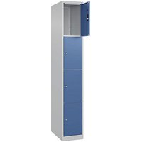 CP Schließfachschrank Classic Plus lichtblau, fernblau 080000-104 S10005, 4 Schließfächer 30,0 x 50,0 x 185,0 cm von Cp