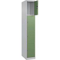 CP Schließfachschrank Classic Plus lichtgrau, resedagrün 080000-104 S10006, 4 Schließfächer 30,0 x 50,0 x 185,0 cm von Cp