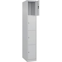 CP Schließfachschrank Classic Plus lichtgrau 080000-104 S10008, 4 Schließfächer 30,0 x 50,0 x 185,0 cm von Cp