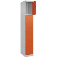 CP Schließfachschrank Classic Plus reinorange 080000-104 S10000, 4 Schließfächer 30,0 x 50,0 x 185,0 cm von Cp