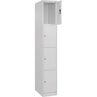 CP Schließfachschrank Classic Plus verkehrsweiß 080000-104 S10012, 4 Schließfächer 30,0 x 50,0 x 185,0 cm von Cp