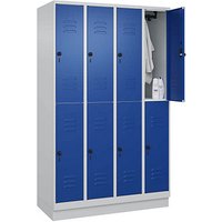 CP Spind Classic PLUS enzianblau, lichtgrau 080320-40 S10003, 8 Schließfächer 120,0 x 50,0 x 195,0 cm von Cp