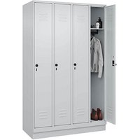 CP Spind Classic PLUS lichtgrau 080020-40 S10009, 4 Schließfächer 120,0 x 50,0 x 195,0 cm von Cp