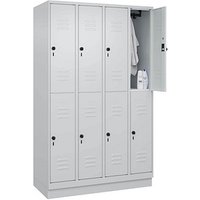 CP Spind Classic PLUS lichtgrau 080320-40 S10009, 8 Schließfächer 120,0 x 50,0 x 195,0 cm von Cp