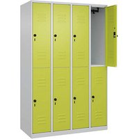 CP Spind Classic Plus clowngrün, lichtgrau 080300-40 S10009, 8 Schließfächer 120,0 x 50,0 x 185,0 cm von Cp