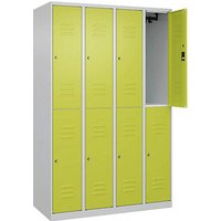 CP Spind Classic Plus clowngrün, lichtgrau 080300-40 S10046, 8 Schließfächer 120,0 x 50,0 x 185,0 cm von Cp