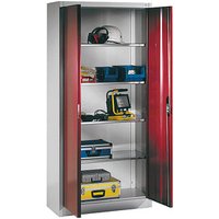 CP Stahlschrank 08920-00 S10110 lichtgrau, rubinrot 93,0 x 40,0 x 195,0 cm, aufgebaut CP Stahlschrank 08920-00 S10110 lichtgrau, rubinrot 93,0 x 40,0 x 195,0 cm, aufgebaut von Cp