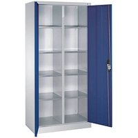 CP Stahlschrank 8921-311 S10193 lichtgrau, enzianblau 93,0 x 50,0 x 195,0 cm, aufgebaut von Cp