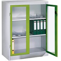 CP Stahlschrank 8531-055 S10181 Acrylglas, clowngrün, lichtgrau 120,0 x 50,0 x 120,0 cm, aufgebaut von Cp