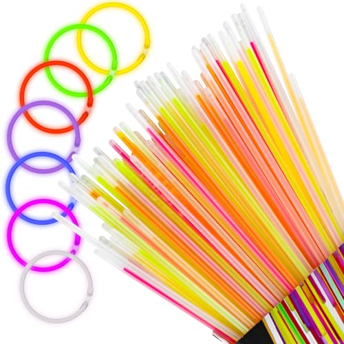 Cpeelsdo Knicklichter Party-Set für Kinder – 100 Leuchtstäbe mit 100 Verbindern, 7 Farben – Neon Knicklichter für Halloween, Partys, Festivals, Hochzeiten & Weihnachten Cpeelsdo Knicklichter Party-Set für Kinder – 100 Leuchtstäbe mit 100 Verbindern, 7 Farben – Neon Knicklichter für Halloween, Partys, Festivals, Hochzeiten & Weihnachten von Cpeelsdo