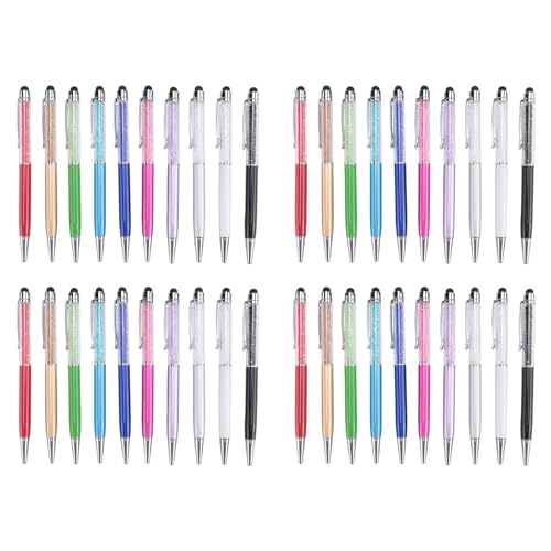 Cpolebev 40 StüCk Kristallkugelschreiber Bulk Shiny 2 in 1 Slim Crystal Diamond Screen Stylus Schwarze Geltinte Kugelschreiber Glitter Pen Cpolebev 40 StüCk Kristallkugelschreiber Bulk Shiny 2 in 1 Slim Crystal Diamond Screen Stylus Schwarze Geltinte Kugelschreiber Glitter Pen von Cpolebev