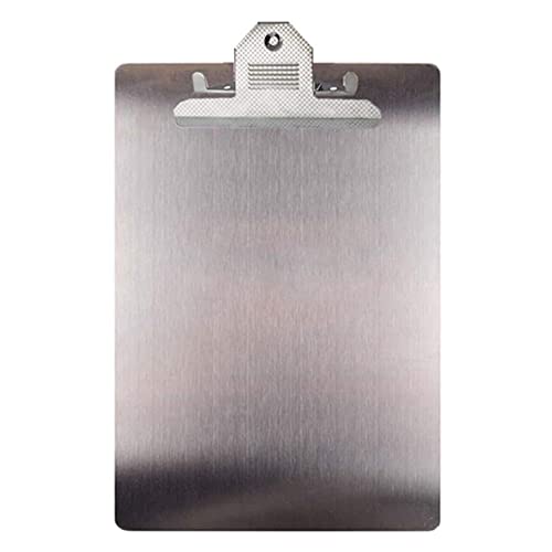 Cpolebev Akten Ordner Metall Zwischenablage A4 Rostfreier Stahl Klemme Brett Organizer Binder Board MenüSchiene für BüRo Schule Lehren von Cpolebev