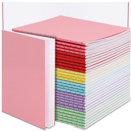 Cptoion 24 Stück Notizbuch Klein A6, Mini Notizbuch, Taschen Notizbücher mit Kraftpapier-Einband, Klein Notizblock für Büro Schule Memo (6 Farben) von Cptoion