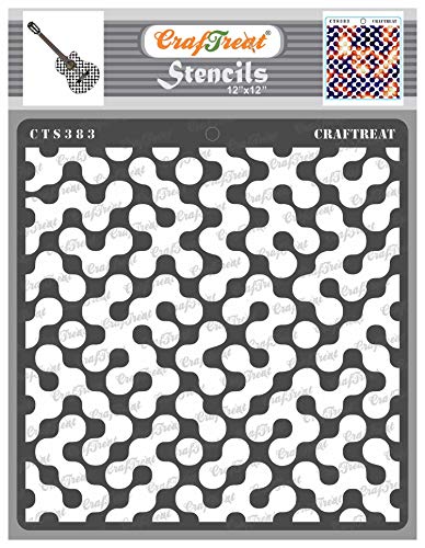 CrafTreat Abstract Arch Wall Stencils for Painting Large Pattern Abstract Connected Sheets (30 cm x 30 cm) Reusable DIY Art and Craft Stencils Abstract Stencils Designs von CrafTreat