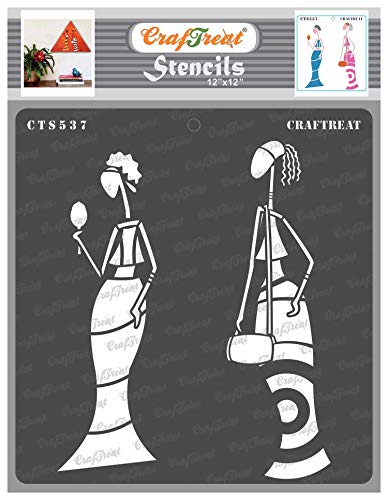 CrafTreat Beauty Conscious Stencils for Painting on Wood, Canvas, Paper, Fabric, Floor, Wall and Tiles (30 cm x 30 cm) Reusable DIY Art Craft HomeDecor Makeup Stencil von CrafTreat