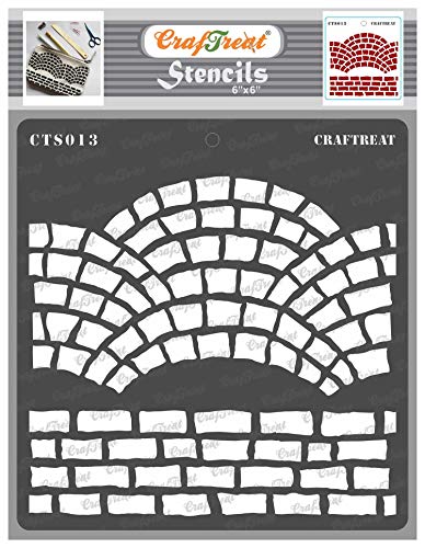 CrafTreat Brick Stencils for Painting on Wall, Wood, Canvas, Paper, Fabric, Floor, and Tile - Fancy Bricks - Size: 15 x 15 cm - Reusable DIY Art and Craft Stencils - Fancy Brick Stencil CrafTreat Brick Stencils for Painting on Wall, Wood, Canvas, Paper, Fabric, Floor, and Tile - Fancy Bricks - Size: 15 x 15 cm - Reusable DIY Art and Craft Stencils - Fancy Brick Stencil von CrafTreat