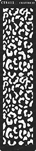 CrafTreat Cheetah Print Stencil for Crafts Reusable Vintage - Cheetah Skin - size: 3X12 Inches - Animal Skin Stencils for Furniture Painting - Border Stencils for Painting on Canvas, Fabric, Paper von CrafTreat