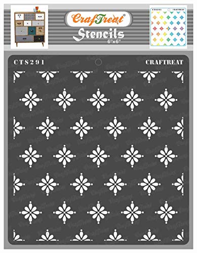 CrafTreat Daisy Stencils for Painting on Wood, Canvas, Paper, Fabric, Floor, Wall and Tiles - Dotting Daisies - 6" x 6" - Reusable DIY Art and Craft Stencils - Large Daisy Stencil von CrafTreat