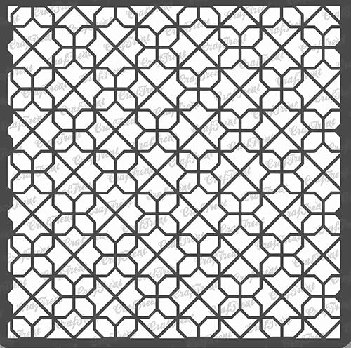 CrafTreat Diamond Pattern Stencils for Painting on Wood, Wall, Tile, Canvas, Paper, Fabric and Floor - Diamond Tile Stencil - 6x6 Inches - Reusable DIY Art and Craft Stencils Patterns for Painting von CrafTreat