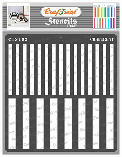CrafTreat Geometric Stencils for Painting on Wood, Wall, Tile, Canvas, Paper, Fabric and Floor - Strip Stencil 12 x Inch Reusable DIY Art Craft Stencils Striped Stencil CrafTreat Geometric Stencils for Painting on Wood, Wall, Tile, Canvas, Paper, Fabric and Floor - Strip Stencil 12 x Inch Reusable DIY Art Craft Stencils Striped Stencil von CrafTreat