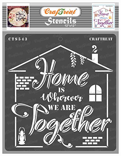 CrafTreat Home Stencils for Painting on Wood, Canvas, Paper, Fabric, Floor, Wall and Tiles - is 12 x Inch Reusable DIY Art Craft for Decor Window Stencils Home von CrafTreat