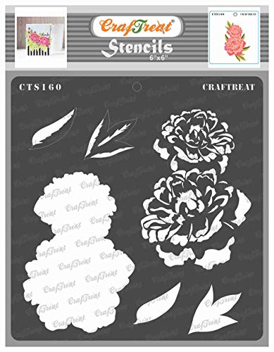 CrafTreat Layered Flower Stencils for Painting on Wood, Canvas, Paper, Fabric, Wall and Tiles - 2 Step Peony 6 x Inch Reusable DIY Art Craft for Painting Flowers Stencil CrafTreat Layered Flower Stencils for Painting on Wood, Canvas, Paper, Fabric, Wall and Tiles - 2 Step Peony 6 x Inch Reusable DIY Art Craft for Painting Flowers Stencil von CrafTreat
