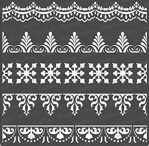 CrafTreat Ornate Stencils (30 cm x 30 cm) Flower Stencils Wall, Reusable Stencils for Painting on Wood, Canvas, Paper, Fabric, Floor, Wall and Tiles, DIY Art and Craft Stencils von CrafTreat