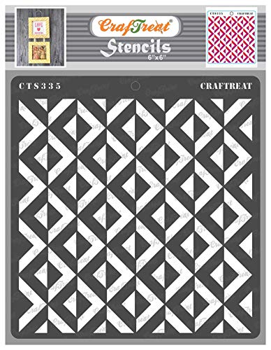 CrafTreat Pattern Stencils for Crafts Reusable Vintage - 3D Square Pattern - Size: 15 x 15 cm - Square Template Stencil for Furniture Painting - Pattern Stencils for Painting on Concrete, Furniture von CrafTreat