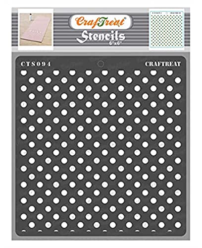 CrafTreat Polka Dot Stencil for Painting on Concrete - Bold Polka Dots - Size: 12 x 12 Inches - Dotting Stencils for Furniture Painting - Pattern Stencils for Crafts Reusable Vintage CrafTreat Polka Dot Stencil for Painting on Concrete - Bold Polka Dots - Size: 12 x 12 Inches - Dotting Stencils for Furniture Painting - Pattern Stencils for Crafts Reusable Vintage von CrafTreat