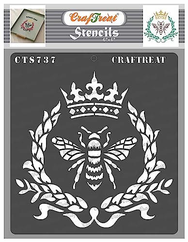 CrafTreat Queen Bee Schablonen zum Malen auf Holz, Wand, Fliesen, Leinwand, Papier, Stoff und Boden – Queen Bee Schablone 15,2 x 15,2 cm, wiederverwendbare DIY-Kunsthandwerk-Schablonen CrafTreat Queen Bee Schablonen zum Malen auf Holz, Wand, Fliesen, Leinwand, Papier, Stoff und Boden – Queen Bee Schablone 15,2 x 15,2 cm, wiederverwendbare DIY-Kunsthandwerk-Schablonen von CrafTreat