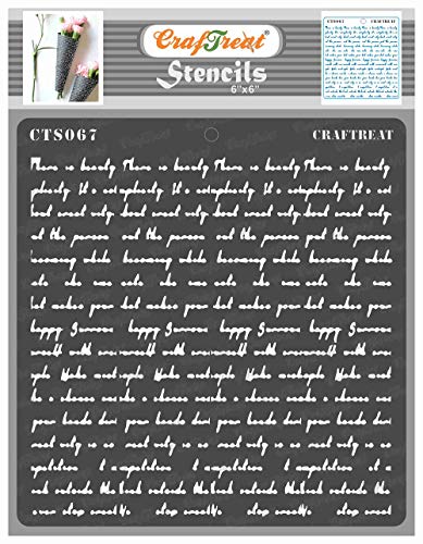 CrafTreat Font Stencils for Painting on Wood, Canvas, Paper, Floor, and Wall Lettering Stencil, Size: (15 x 15 cm), Reusable DIY Art and Craft Stencils, Alphabet von CrafTreat