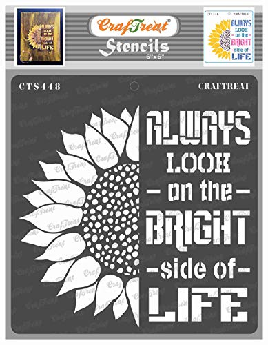 CrafTreat Sunflower Stencils for Painting on Wood, Canvas, Paper, Fabric, Floor, Wall - Bright Side of Life - Size: 15 x 15 cm - Reusable DIY Art and Craft Stencils - Sunflower Stencil for Painting CrafTreat Sunflower Stencils for Painting on Wood, Canvas, Paper, Fabric, Floor, Wall - Bright Side of Life - Size: 15 x 15 cm - Reusable DIY Art and Craft Stencils - Sunflower Stencil for Painting von CrafTreat