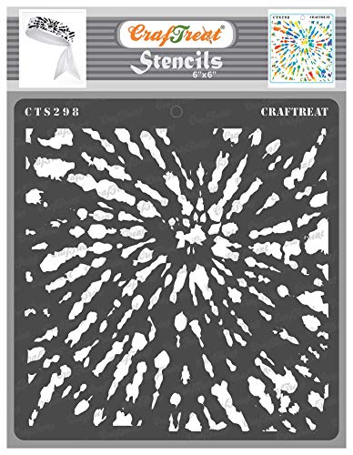 CrafTreat Texture Stencils, Tie and Dye Splitter Stencil (15 cm x 15 cm), Reusable Stencils for Painting on Wood, Canvas, Paper, Fabric, Floor, Wall and Tiles, DIY Art and Craft Stencils von CrafTreat