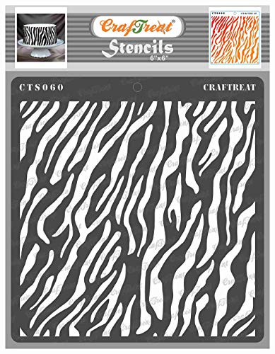 CrafTreat Zebra Stencils for Painting on Wood, Canvas, Paper, Fabric, Floor, Wall and Tiles - Zebra Skin 6 x Inch Reusable DIY Art Craft Pattern Stencil CrafTreat Zebra Stencils for Painting on Wood, Canvas, Paper, Fabric, Floor, Wall and Tiles - Zebra Skin 6 x Inch Reusable DIY Art Craft Pattern Stencil von CrafTreat