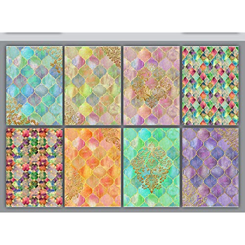 CrafTreat marokkanisches Decoupage-Papier zum Basteln – marokkanisch festlich – Größe: A4 (8,3 x 11,7 Zoll) 8 Stück – Möbel-Decoupage-Papier bunt – Decoupage-Papier für Scrapbooking von CrafTreat