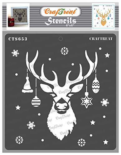 CrafTreat wiederverwendbare Rentier-Schablonen zum Malen – 15,2 x 15,2 cm – Tier-Schablonen zum Malen an Wänden – Weihnachts-Schablonen zum Malen auf Holz – Tiergesichts-Schablonen für Freunde CrafTreat wiederverwendbare Rentier-Schablonen zum Malen – 15,2 x 15,2 cm – Tier-Schablonen zum Malen an Wänden – Weihnachts-Schablonen zum Malen auf Holz – Tiergesichts-Schablonen für Freunde von CrafTreat