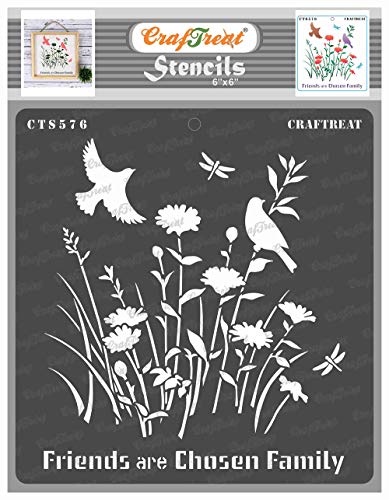 CrafTreat wiederverwendbare Rohrkolben-Blätter-Schablonen zum Malen – Friends Will Be Chosen – 15,2 x 15,2 cm – Schablonen für Heimdekoration – Wandschablonen zum Malen – Vogel-Schablonen CrafTreat wiederverwendbare Rohrkolben-Blätter-Schablonen zum Malen – Friends Will Be Chosen – 15,2 x 15,2 cm – Schablonen für Heimdekoration – Wandschablonen zum Malen – Vogel-Schablonen von CrafTreat