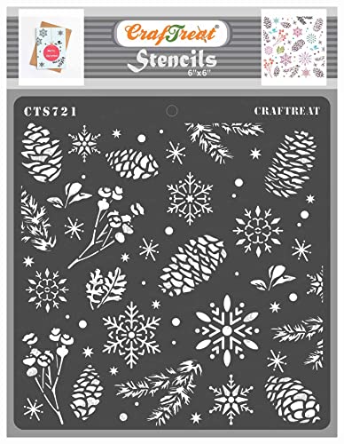CrafTreat wiederverwendbare Schneeflocken-Schablonen zum Malen auf Holz – Winter – 15,2 x 15,2 cm – Feiertagsschablonen für Blumenhandwerk – Weihnachtsschablonenvorlage CrafTreat wiederverwendbare Schneeflocken-Schablonen zum Malen auf Holz – Winter – 15,2 x 15,2 cm – Feiertagsschablonen für Blumenhandwerk – Weihnachtsschablonenvorlage von CrafTreat
